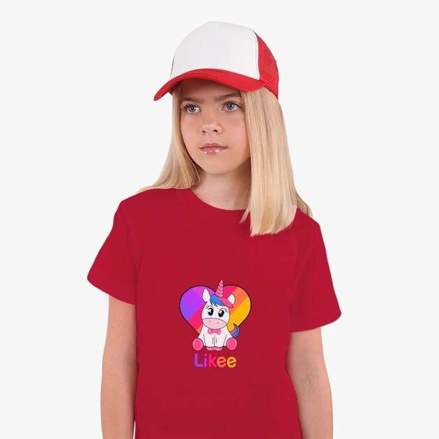 Дитяча футболка Лайк Єдиноріг (Likee Unicorn) (25186-1594) 134-140 см Бавовна Червоний - зображення 2