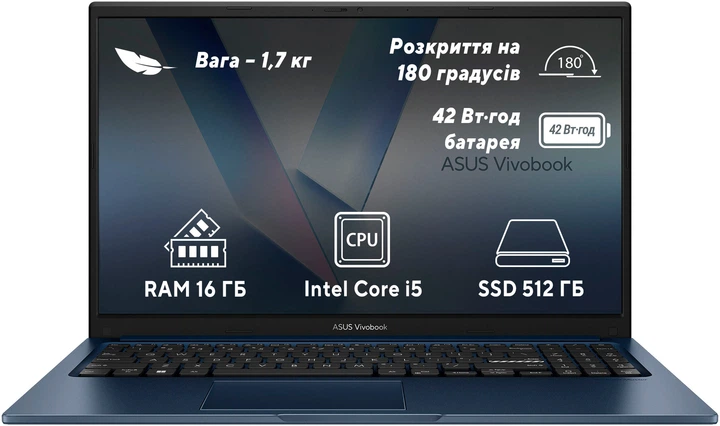 Ноутбук ASUS Vivobook 15 X1504VA-BQ1875 (90NB10J1-M02TN0) Quiet