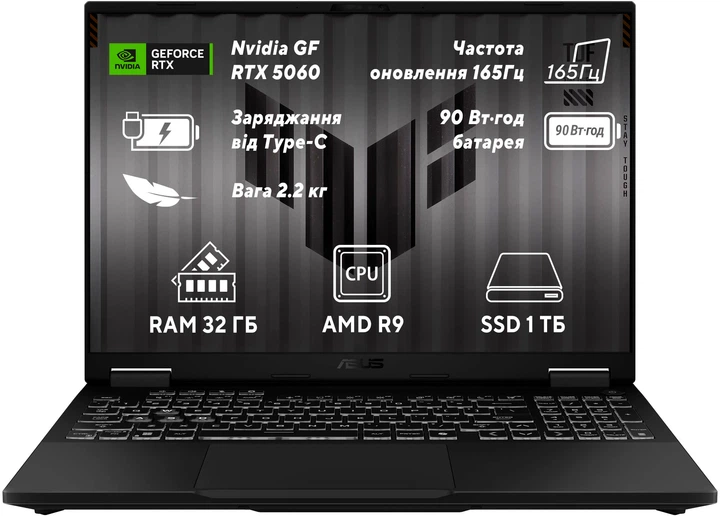 Ноутбук ASUS TUF Gaming A16 (2025) FA608PM-RV026 (90NR0MC1-M004L0