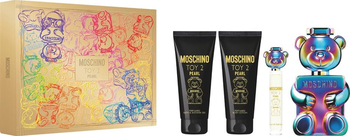 Набір унісекс Moschino Toy 2 Pearl Парфумована вода 100 мл + Мініатюра Парфумована вода 10 мл + Лосьйон для тіла 100 мл + Гель для душу 100 мл (8011003903382) - зображення 2