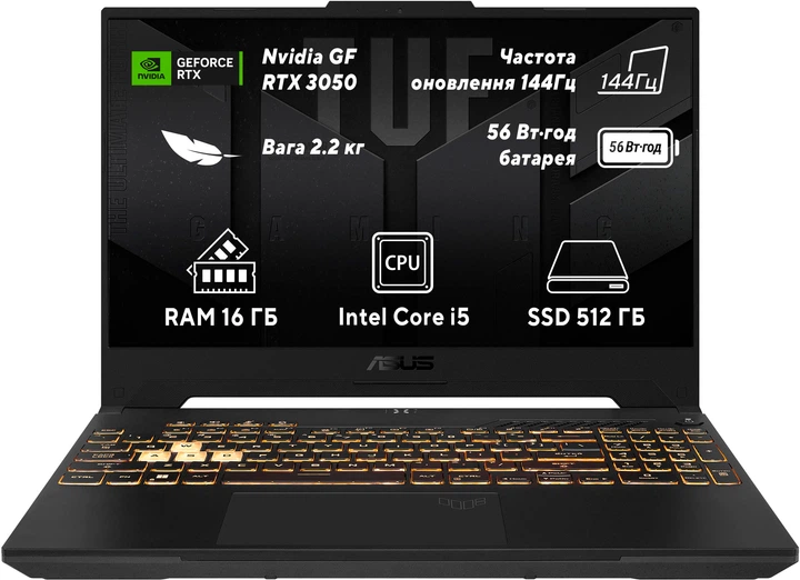 Ноутбук ASUS TUF Gaming F15 FX507ZC4-HN144 (90NR0GW1-M00WF0) Mecha