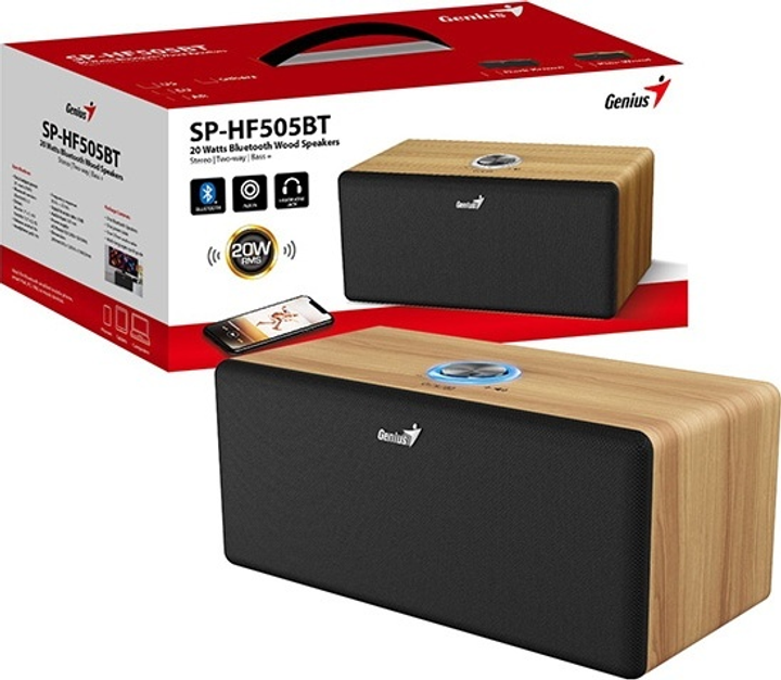 Głośnik Genius SP-HF505BT Pine Wood (31730056401) - obraz 6