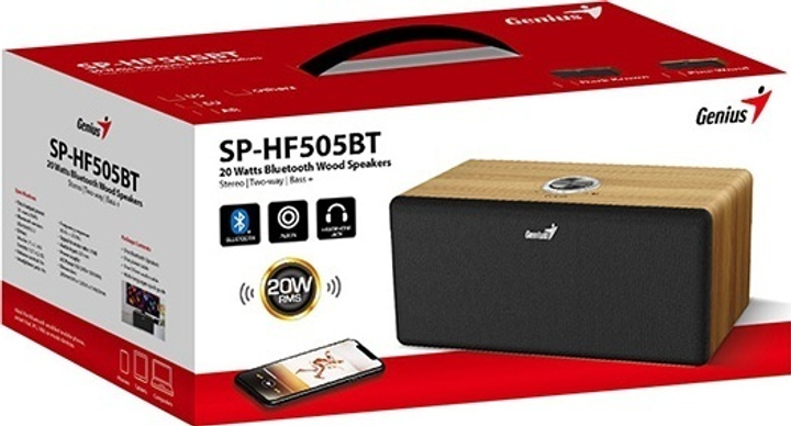 Głośnik Genius SP-HF505BT Pine Wood (31730056401) - obraz 7