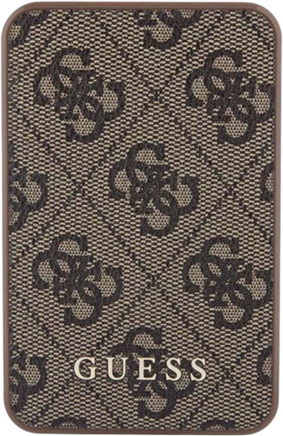 Powerbank Guess 4G Leather Metal Logo 5000mAh 15W USB-C Brown (3666339171391) - obraz 2