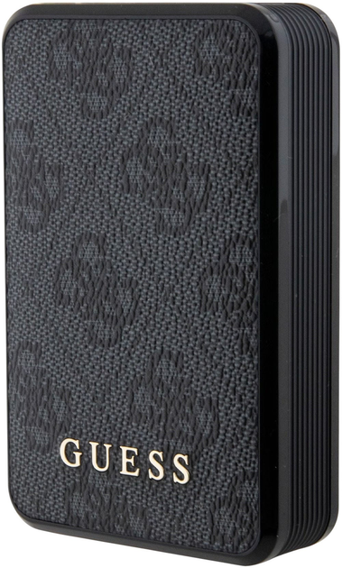 Powerbank Guess 4G Leather Metal Logo 10000mAh 18W USB-C Black (3666339171384) - obraz 2