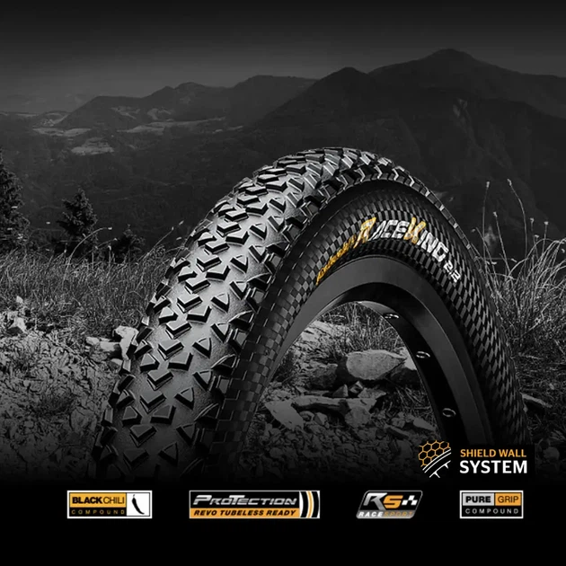 Велосипедная покрышка бескамерная 27.5x2.00 складная черная Continental Race King PureGrip ShieldWall System 150309 - изображение 9