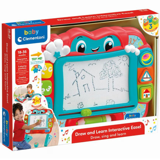 Магнітна дошка для малювання Clementoni Baby Віслюк 2321276 (8005125174898) - зображення 1