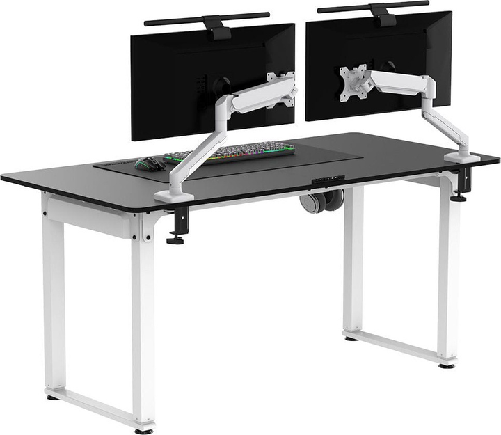 Biurko gamingowe ULTRADESK Uplift V2 Black/White (UDESK-UP-WTBB) - obraz 5