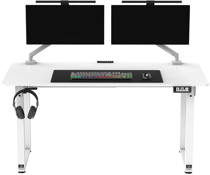 Biurko gamingowe ULTRADESK Uplift V2 White (UDESK-UP-WTWT) - obraz 3