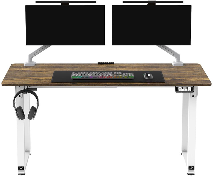 Biurko gamingowe ULTRADESK Uplift V2 Brown/White (UDESK-UP-WTOO) - obraz 3