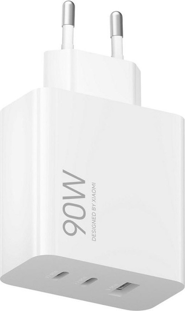 Мережевий зарядний пристрій Xiaomi 90W HyperCharge Power Adapter (3-Port) White (BHR087MEU) - зображення 1
