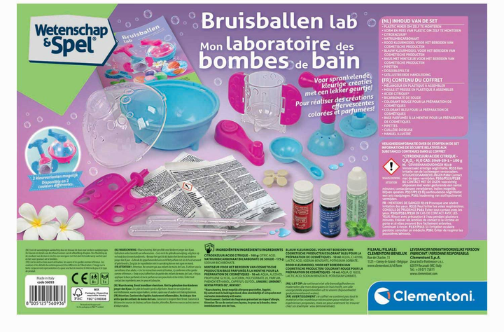 Zestaw kreatywny Clementoni Science & Games Laboratorium bomb kąpielowych 56093 (8005125560936) - obraz 2