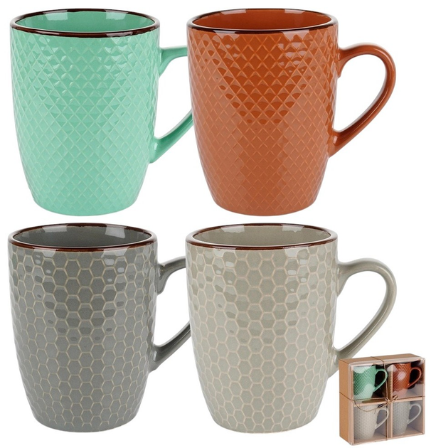 Zestaw kubków Vilde ceramicznych Wielokolorowych 400 ml 4 szt (5904316481346) - obraz 2