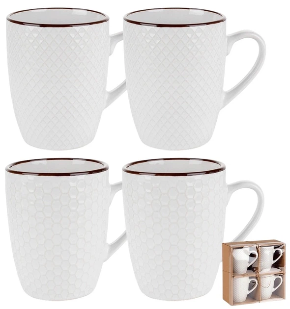 Zestaw kubków Vilde ceramicznych Białych 400 ml 4 szt (5904316481360) - obraz 2