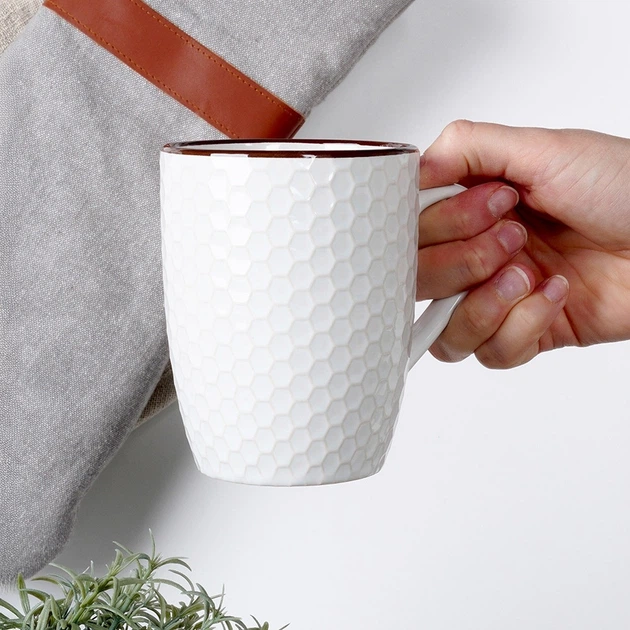 Zestaw kubków Vilde ceramicznych Białych 400 ml 4 szt (5904316481360) - obraz 5