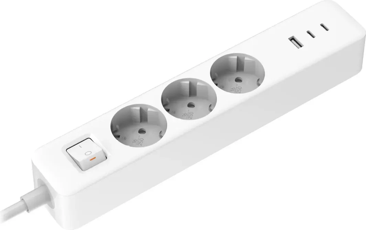 Listwa zasilająca Xiaomi Power Strip 2C1A 3 gniazda 2 x USB-A, 1 x USB-C 1.4 m White (BHR07UKEU) - obraz 2