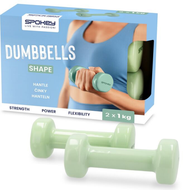 Набір гантелей Spokey SHAPE 2 х 1 кг 920918 (5902693209188) - зображення 4