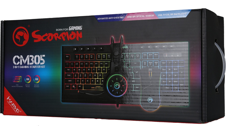 Комплект дротовий Marvo CM305 Black (CM305 CZ/SK) - зображення 5