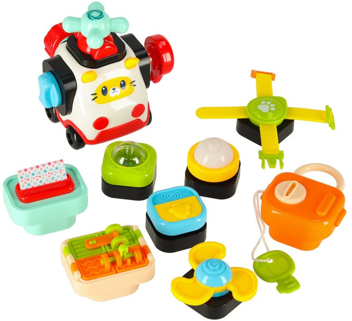 Tablica manipulacyjna Ikonka interaktywna, edukacyjna zabawka sensoryczna dla dzieci (5903039765351) - obraz 4