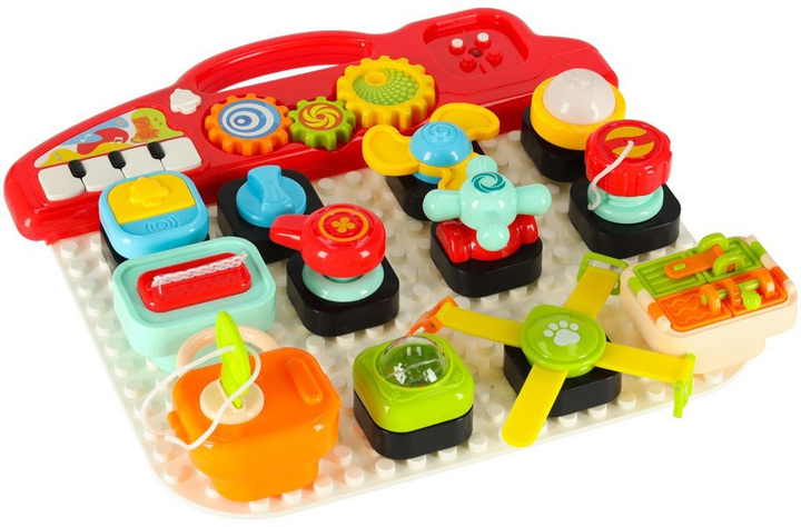 Tablica manipulacyjna Ikonka interaktywna, edukacyjna zabawka sensoryczna dla dzieci (5903039765351) - obraz 7