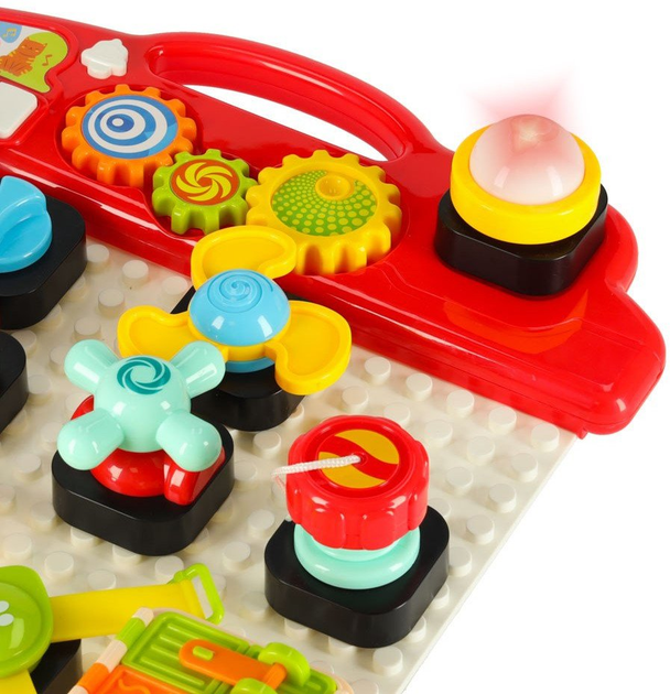 Tablica manipulacyjna Ikonka interaktywna, edukacyjna zabawka sensoryczna dla dzieci (5903039765351) - obraz 11