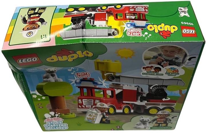 Zestaw klocków LEGO DUPLO Town Wóz strażacki 21 elementów (10969) (955555913964639) - Outlet - obraz 6