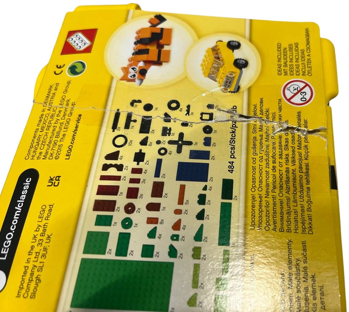 Конструктор LEGO Classic Коробка кубиків для творчого конструювання середнього розміру 484 деталі (10696) (955555913575351) - Уцінка - зображення 3