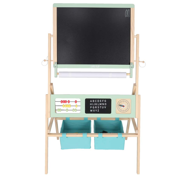 Tablica magnetyczna kredowa Ikonka LULILO Kredo dwustronna, kredy, markery, magnesy, kosze (5903039767096) - obraz 5