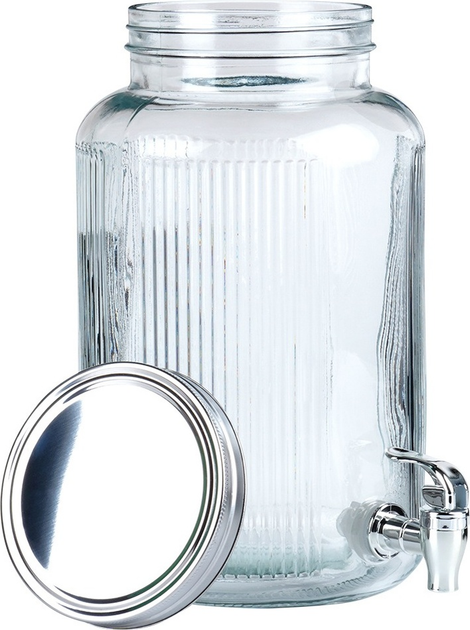 Скляна банка для напоїв Vilde з краником 6.2 л (5904316470968) - зображення 3