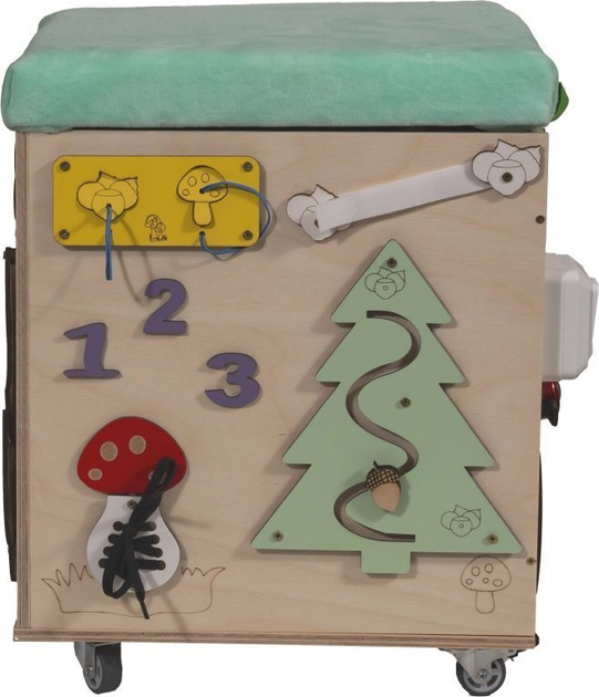 Pufa manipulacyjna Ikonka LAS z siedziskiem kółeczkami (5905325439144) - obraz 5