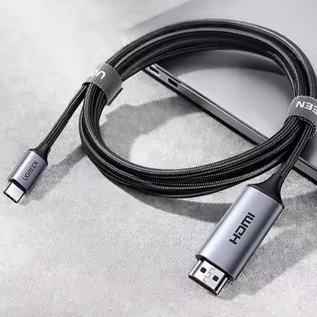 Кабель перехідник USB Type-C to HDMI Ugreen MM142 (4K 60Гц) - Фото 2 Кабель перехідник USB Type-C to HDMI Ugreen MM142 (4K 60Гц) - зображення 2