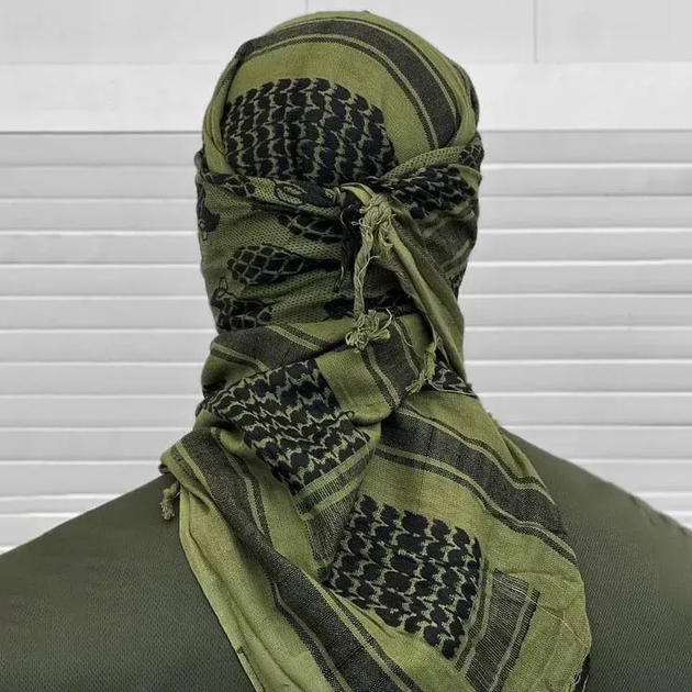 Универсальный Шарф Арафатка MIL-TEC с принтом "Граната" / Платок - Шемаг олива 110х110 см - изображение 3