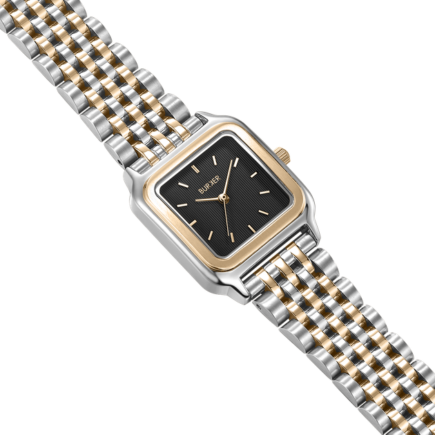 Жіночий Годинник Burker Watches Macy Чорний Срібно-золотий - изображение 2