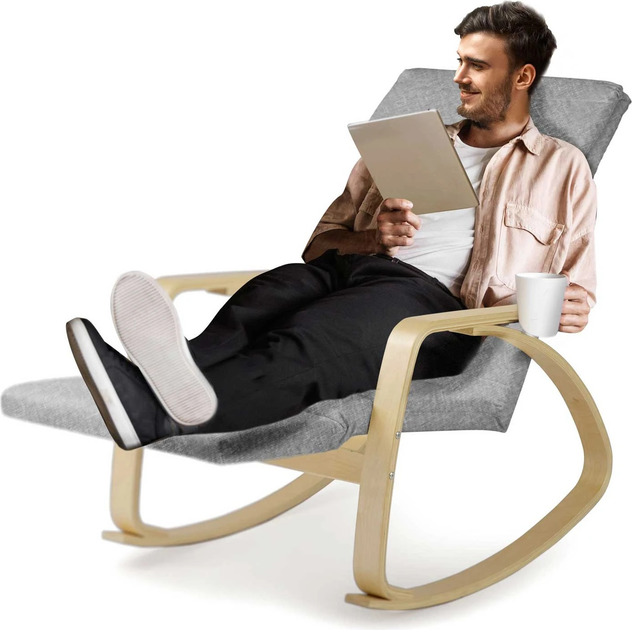 Крісло-гойдалка Sofotel Suzi Світло-сіре (5908220477204) - зображення 6