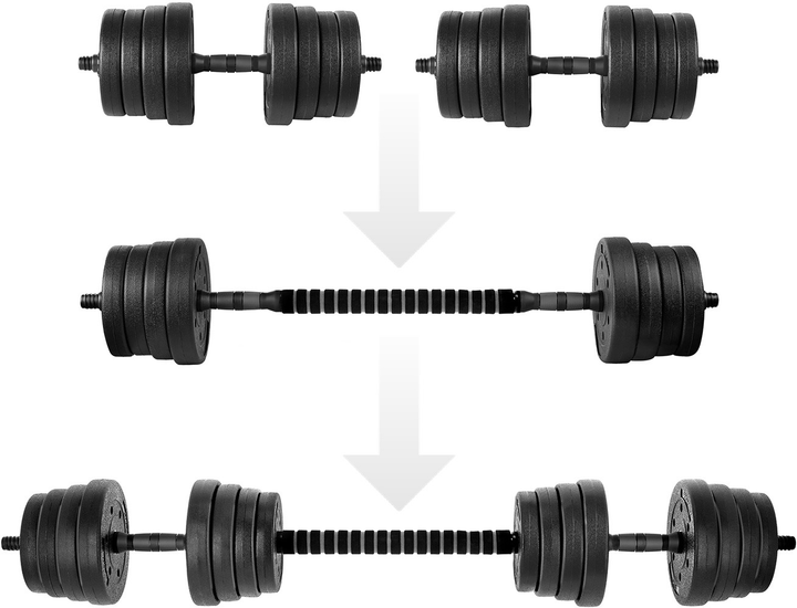 Набір збірних гантелей Spokey PONDUS 2 x 15 кг 944225 (5905339442253) - зображення 1