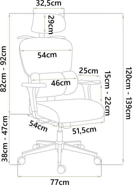 Офісне крісло Sofotel Talin з мікросітки Чорне (5903890629014) - зображення 15