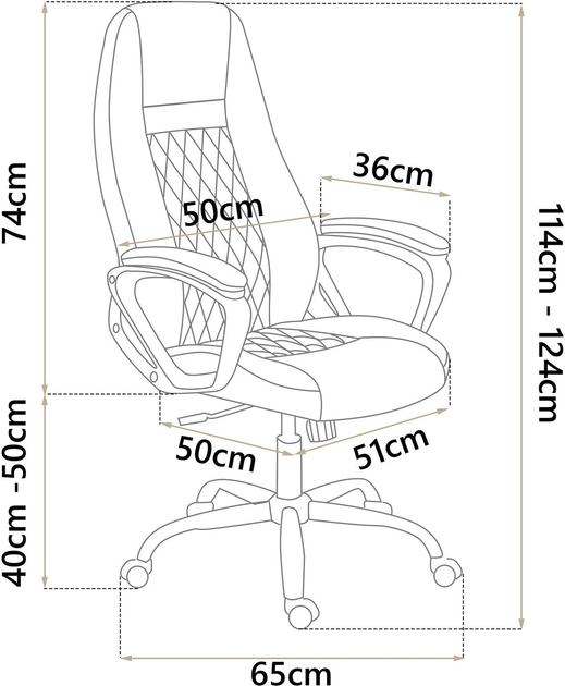 Офісне крісло Sofotel з екошкіри (5903890631413) - зображення 15