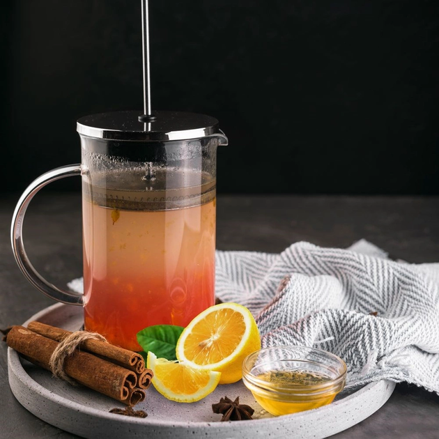 Чайник для заварювання кави і чаю Orion скляний Срібний 800 мл (8592381113933) - зображення 7