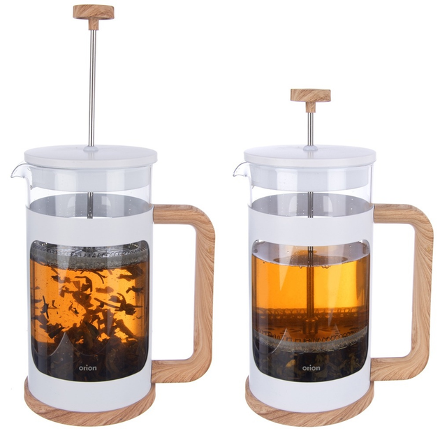 Чайник для заварювання кави і чаю Orion White Line скляний Білий 1 л (8592381214234) - зображення 4