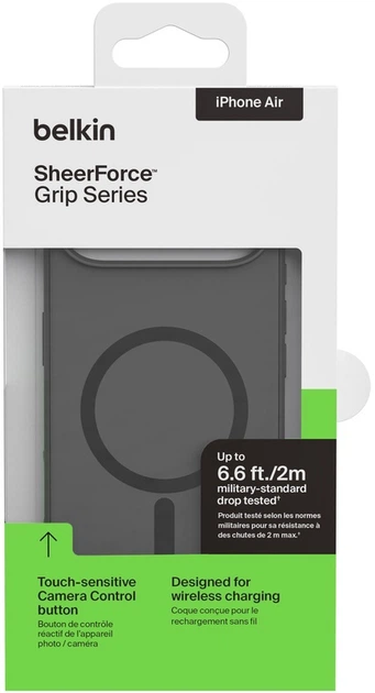 Панель Belkin Magnetic Protective Grip для Apple iPhone Air Black (MSA037HQBK) - зображення 6