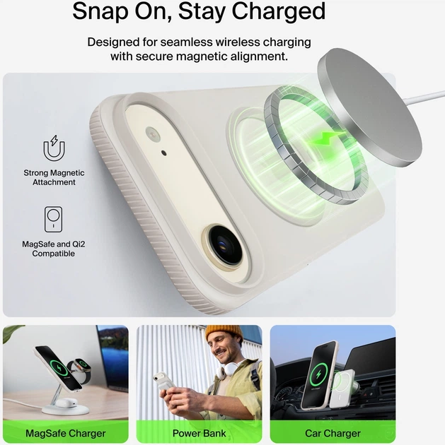 Панель Belkin Magnetic Protective Grip для Apple iPhone Air Sand (MSA037HQSA) - зображення 6