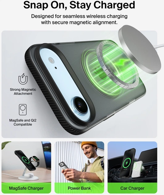 Панель Belkin Magnetic Protective Grip для Apple iPhone Air Black (MSA037HQBK) - зображення 9