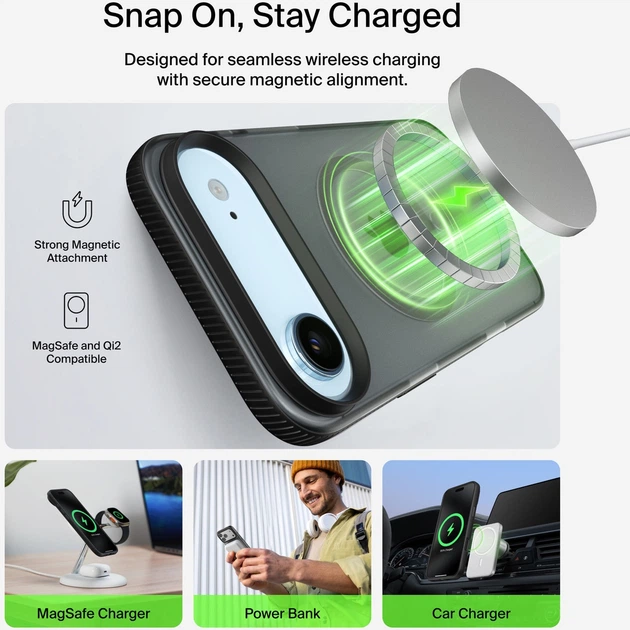 Панель Belkin Magnetic Protective Grip для Apple iPhone Air Black (MSA037HQBK) - зображення 11