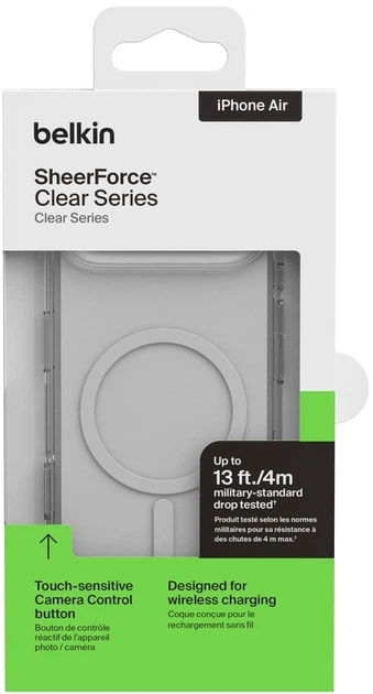 Панель Belkin Magnetic Protective Clear для Apple iPhone Air Transparent (MSA033HQCL) - зображення 6