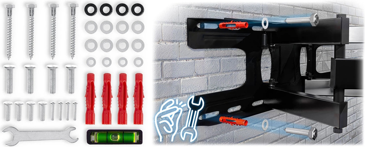 Кріплення для телевізора Humberg HM-883 Tilt 23-60 дюймів 45 кг (5903890626846) - зображення 13