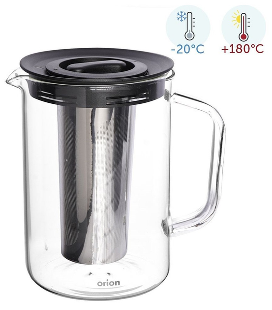 Чайник для заварювання Orion скляний з заварником Срібний 1.6 л (8592381160005) - зображення 2