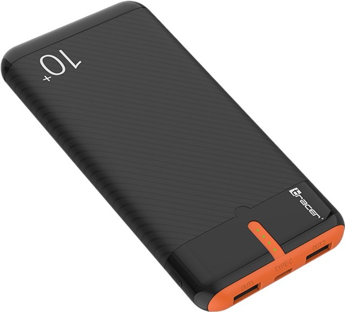 УМБ Tracer EnerGo 10000 mAh 10W  Black/Orange (TRABAT47513) - зображення 4