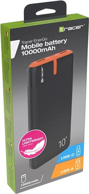 УМБ Tracer EnerGo 10000 mAh 10W  Black/Orange (TRABAT47513) - зображення 7
