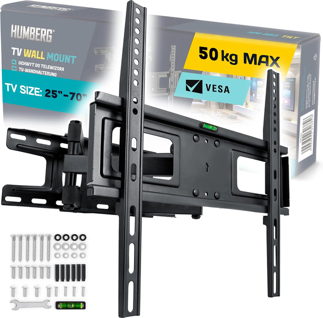 Кріплення для телевізора Humberg HM-880 Tilt 25-70 дюймів 50 кг (5903890626815) - зображення 11