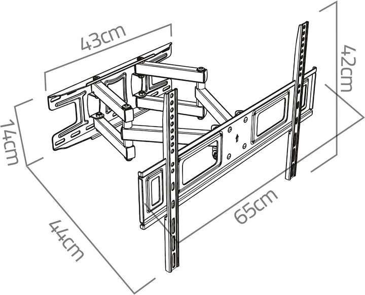 Кріплення для телевізора Humberg HM-882 Tilt 32-70 дюймів 50 кг (5903890626839) - зображення 15